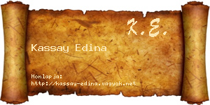Kassay Edina névjegykártya